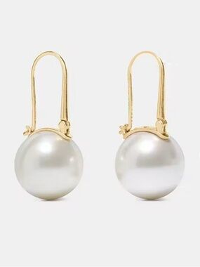 Kate Spade Dot Drop Huggies Gold Pearl Earrings Set